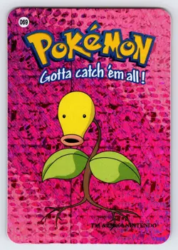 Bellsprout #69 Pokemon Vending Prism Holo Sticker Card Nintendo Authentic Nm/Vlp - Image 1