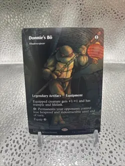 Donnie's Bo (Shadowspear) MTG TMNT 0017 Mythic Borderless Foil - Image 1