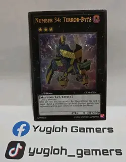 YUGIOH NUMBER 34 TERROR BYTE GENE-EN041 1DT EDITION ULTIMATE LIGHT PLAYED - Image 1