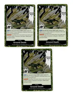 One Piece TCG OP14 The Azure Sea's Seven 3x Ground Death OP14-096 R English - Image 1