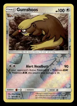Gumshoos 181/236 Reverse Holo S&M Unified Minds Pokemon Card - Image 1