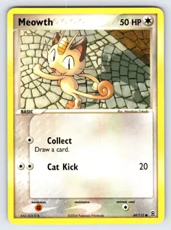 Meowth 69/112 2004 EX FireRed & LeafGreen Pokemon Card TCG Nintendo Common - VLP - Image 1