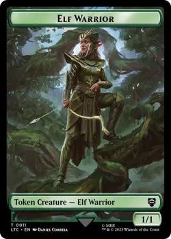 4x Elf Warrior/Treasure Token, Lord of the Rings Tokens, MTG, 4 pack, Magic - Image 2