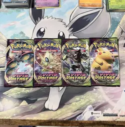 Vivid Voltage Booster Pack Art Set (4) EMPTY - Pokemon 2020 - Image 1