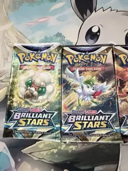 Brilliant Stars Booster Pack Art Set (4) EMPTY - Pokemon 2022 Free Ship USA - Image 2