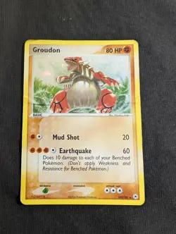Groudon 102/101 - Ex Hidden Legends Holo Secret Rare Pokemon TCG HP - Image 1