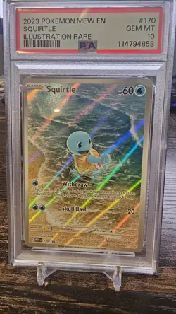 2023 POKEMON MEW EN-151 ILLUSTRATION RARE #170 SQUIRTLE PSA 10 - Image 1