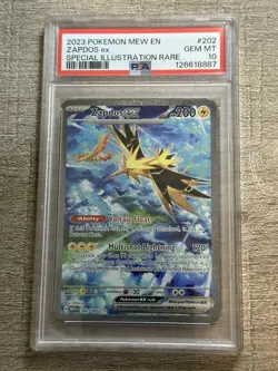 2023 Pokemon 151 Zapdos Ex #202 GEM MT PSA 10 Special Illustration Rare - Image 1