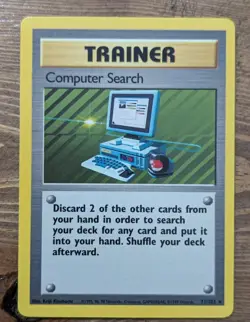Pokemon TCG Computer Search Base Set 71/102 Regular Unlimited Rare NM - Image 1