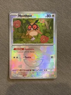 Hoothoot Poke Ball 77/131 Pokemon Sv: Prismatic Evolutions Holo - NEAR MINT - Image 1