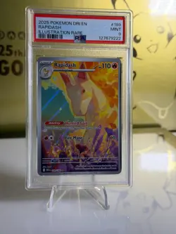 2025 Pokemon Rapidash #189 PSA 9 MINT Illustration Rare Dri EN - Image 1