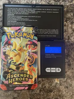 VERY HEAVY! 22.82g Pokemon TCG Ascended Heroes Booster Pack (SEALED) - Image 1