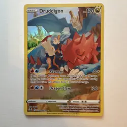Pokemon Druddigon TG09/TG30 Silver Tempest Ultra Rare Holo 120HP 120ATK - Image 1