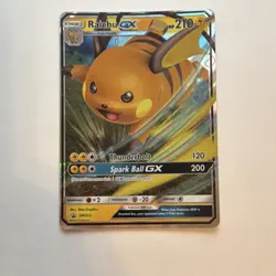 Pokemon Raichu GX SM213 SM Promo Holo Stage 1 210HP 120/200ATK - Image 1