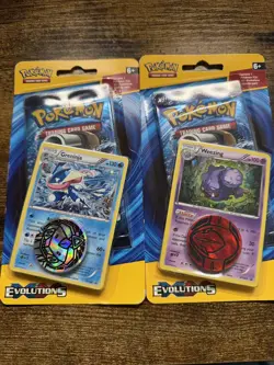 POKEMON XY EVOLUTIONS - BLISTER BOOSTER PACK - NEW GRENINJA & WEEZING TCG - Image 1