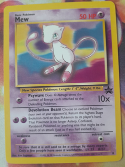 Mew Black Star Promo #8 Pokemon WOTC Promo Card Near Mint - Image 1