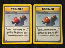2 x Pokemon Flute 86/102 - Pokemon Base Set Unlimited - Image 1