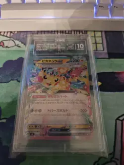Pokemon Pikachu Ex #33 Pokemon Japanese Super Electric Breaker TAG 10 Gem Mint - Image 1