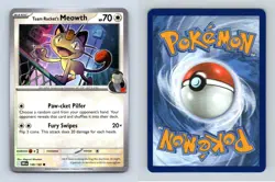 Team Rocket's Meowth #149/182 SV Destined Rivals Common Pokemon 2025 TCG Card - Image 1