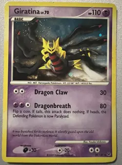 Pokemon TCG Giratina Card 28/127 Platinum Holo Rare - Image 1