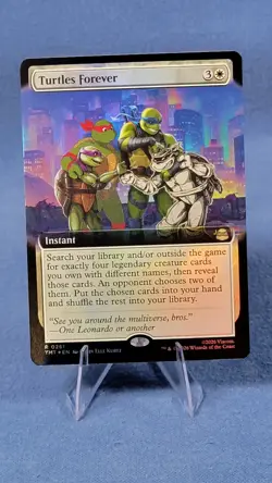 Turtles Forever EXTENDED ART FOIL – TMNT Universes Beyond MTG Rare | NM - Image 2
