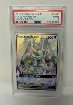 Pokemon TCG: Zygarde GX #SV65 Sun & Moon Hidden Fates Full Art PSA 9 MINT - Image 1