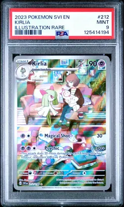 2023 POKEMON SVI EN-SCARLET & VIOLET ILLUSTRATION RARE #212 KIRLIA PSA 9 - Image 1
