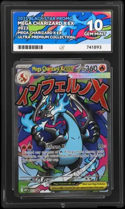 Pokemon Mega Charizard X Ex 023 Promo Ace 10 - Perfect Subgrades - Image 2