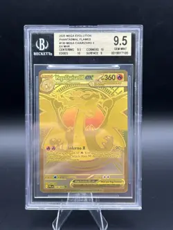Pokemon Mega Charizard X EX Gold BGS 9.5 Gem Mint Phantasmal Flames Hyper Rare - Image 1