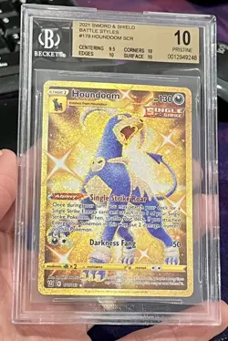 Pokemon Houndoom Battle Styles Card 179/163 BGS 10 secret - Image 1