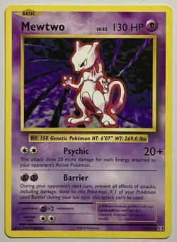 Mewtwo 51/108 (MP) Rare XY Series: Evolutions 2016 Pokemon Card TCG - Image 1