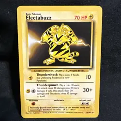 Pokemon TCG Electabuzz Base Set, Shadowless Rare Card 20/102 - Image 1
