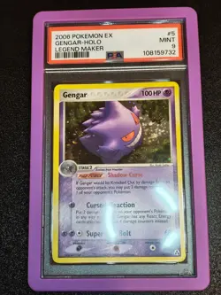 Pokemon Gengar Ex Legend Maker Holo 5/92 PSA 9 - Image 1