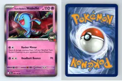 Team Rocket's Wobbuffet #082/182 SV Destined Rivals Rare Holo Pokemon 2025 TCG - Image 1