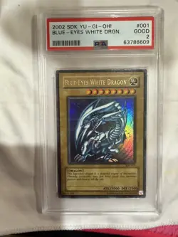 Yugioh Blue-Eyes White Dragon SDK-001 Ultra Rare PSA 2 - Image 1
