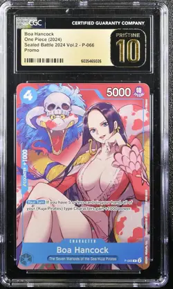 One Piece 2024 Boa Hancock #P-066 Sealed Battle Vol. 2 CGC 10 Pristine - Image 1