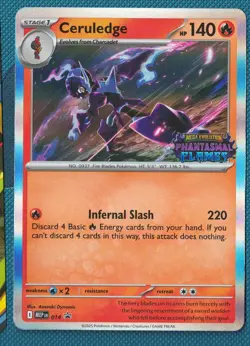 Phantasmal Flames Promo Prerelease All 4 Cards MEP014,015,016,017 Stamped & Tips - Image 4