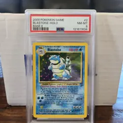 Blastoise Holo Base Set 2 2/130 PSA 8 NM-MT #2 2000 Pokemon Card - Image 1
