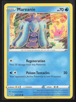 Mareanie Common SWSH03: Darkness Ablaze 051/189 NM Pokemon Card Tomokazu Komiya - Image 1