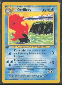 Octillery Uncommon Neo Revelation 34/64 HP Pokemon Card - Image 1