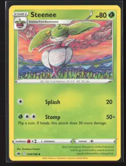 Steenee Uncommon SWSH06: Chilling Reign 014/198 NM Pokemon Card tomokazu komiya - Image 1