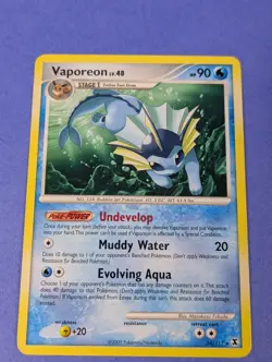 Vaporeon - 34/111 - Rare Rising Rivals - Pokemon Card - LP - Image 1
