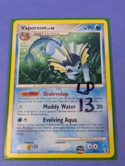 Vaporeon - 34/111 - Rare Rising Rivals - Pokemon Card - LP - Image 3
