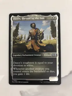Daxos Blessed by the Sun Etched Foil MTG Magic the Gathering Card NM Mint MUL - Image 1