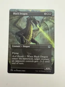 Black Dragon Borderless MTG Magic the Gathering Card NM Near Mint AFR - Image 1