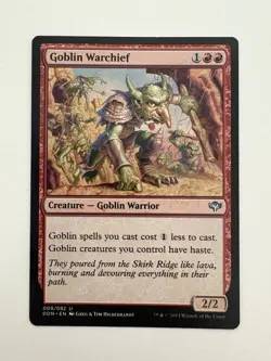 Goblin Warchief MTG Magic the Gathering Card NM Near Mint DDN - Image 1