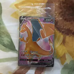 Pokemon TCG Charizard V Sealed SWSH050 Champions Path ETB Promo Card NM - Image 1