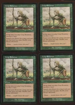 4x Crop Rotation Common LP/Pl Urza's Legacy Playset Magic the Gathering - Image 1