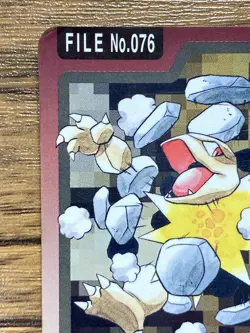Pokemon Carddass Card Golem File No.76 Bandai Pocket Monsters 1997 - Image 3
