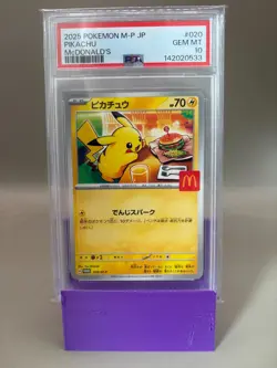 PSA 10 GEM Mint - Pikachu McDonald's #020 Pokemon McDonald's JP Burger Promo, - Image 1